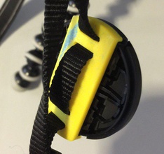 slim sony 49mm lens cap strap mount holder pinshape nex 3d print model - Mito3D