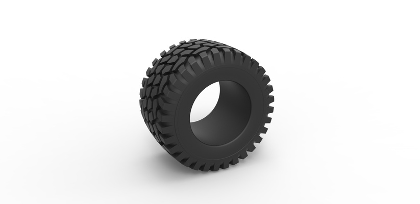 diecast offroad tire 44 scale 1 25 pinshape 3d print model - Mito3D