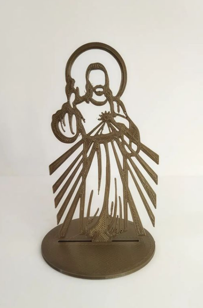 silueta jes s forma alfiler jesús 3d print model - Mito3D