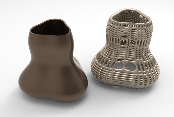 vaso voronoi 4 alfinete 3d print model - Mito3D