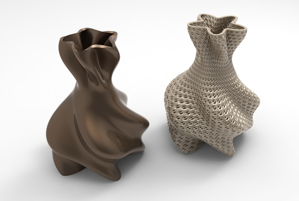 vazo voronoi 7 iğne şekli 3d print model - Mito3D