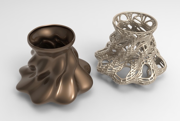 vase voronoi 12 pinshape 3d print model - Mito3D