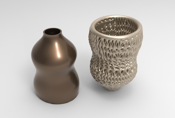 vaso voronoi 33 forma spillo 3d print model - Mito3D