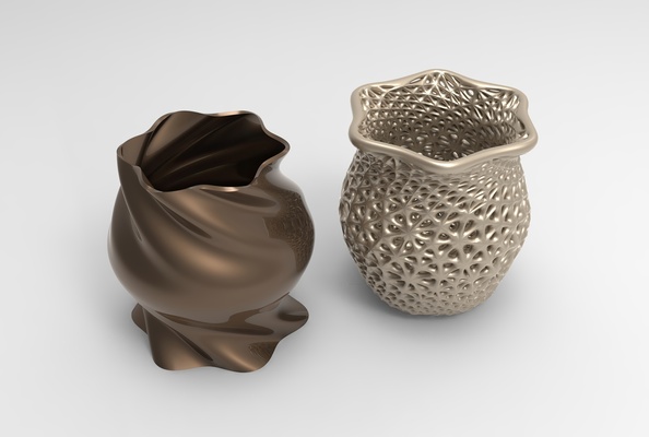 vaso voronoi 36 forma spillo 3d print model - Mito3D