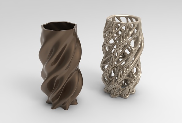 vase voronoi 39 forme d'épingle 3d print model - Mito3D