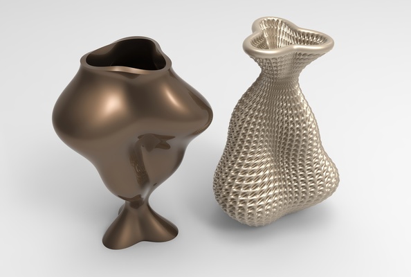 vaso voronoi 46 alfinete 3d print model - Mito3D