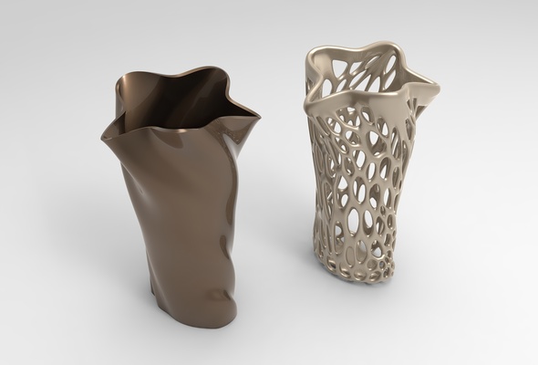 vaso voronoi 96 alfinete 3d print model - Mito3D