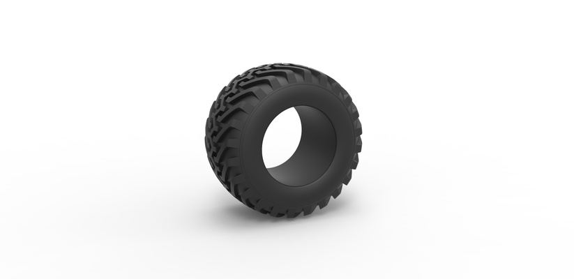 diecast offroad tire 49 scale 1 25 pinshape 3d print model - Mito3D