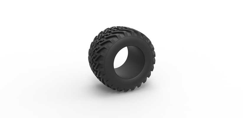 diecast offroad tire 50 scale 1 25 pinshape 3d print model - Mito3D