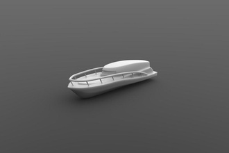 barco velocidad pinshape lancha rápida rinoceronte barcos 3d print model - Mito3D