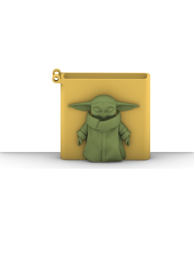 zippo yoda forme d'épingle 3d print model - Mito3D