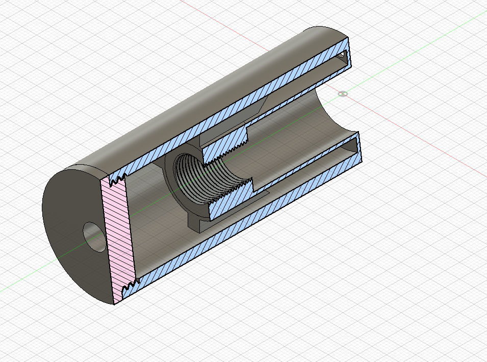 airsoft modérateur suppresseur m4 ar15 m14x1 gauche forme d'épingle 3D print model - Mito3D