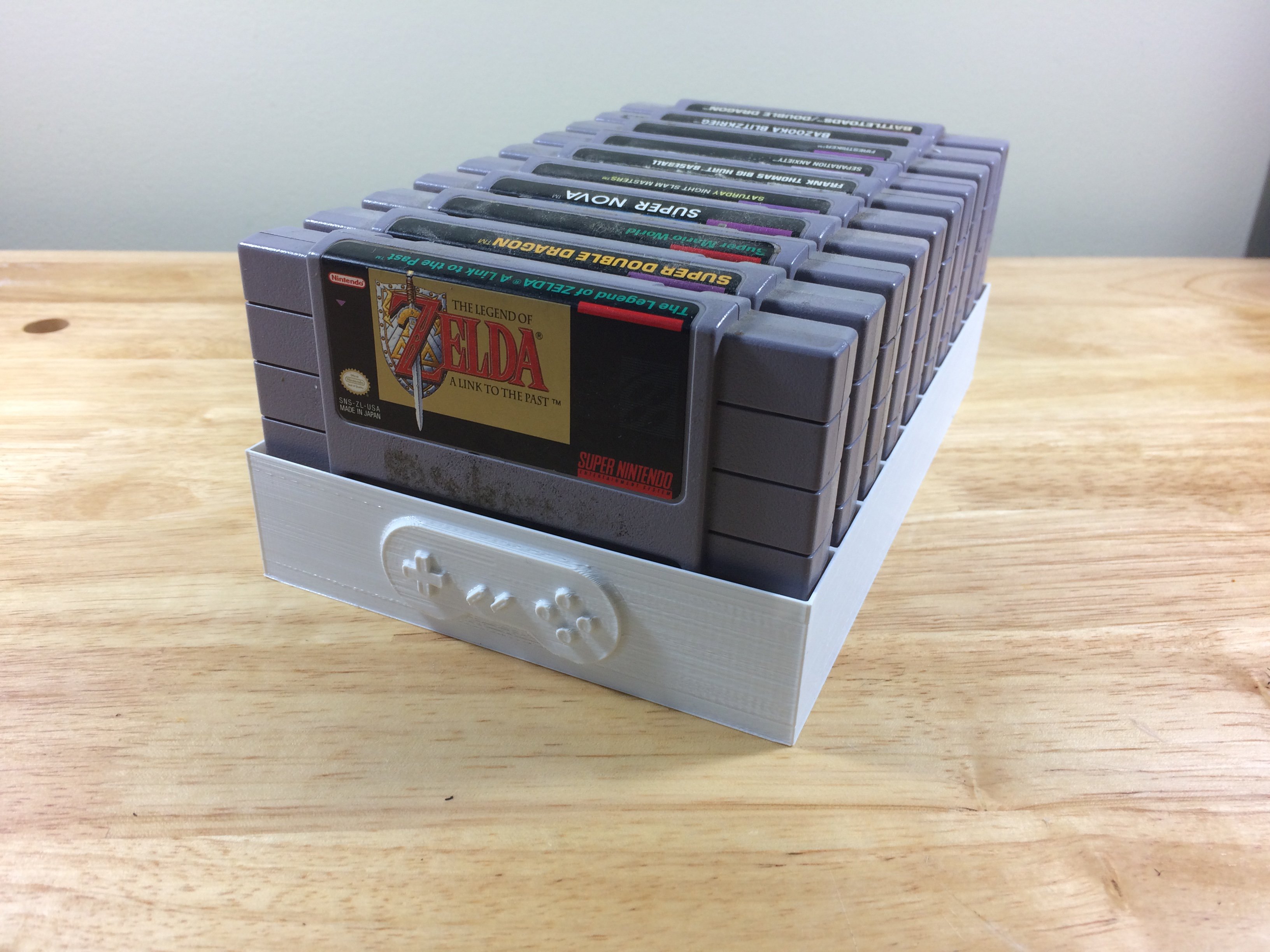 super nintendo Spiel tray 10 Spiele snes pinshape link zelda mario Veranstalter Organisation legend of Patrone Fach Staub Schutz 3D print model - Mito3D