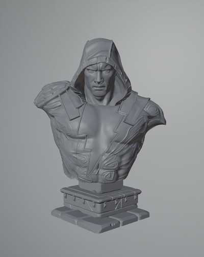 black adam bust pinshape marvel 3d print model - Mito3D