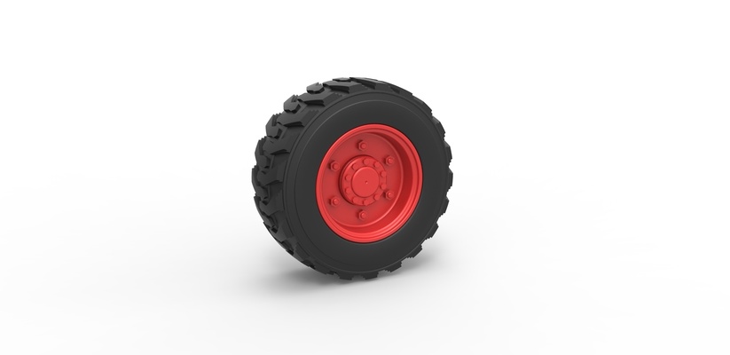 diecast heavy equipment wheel scale 1 25 pinshape 3d print model - Mito3D