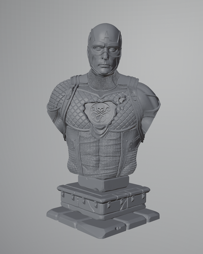 captain america hydra bust pinshape marvel 3d print model - Mito3D