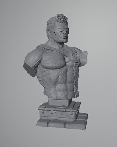 tepegöz x men büst iğne şekli hayret 3d print model - Mito3D