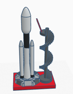 roket 1st tasarım iğne şekli uzay 3D print model - Mito3D