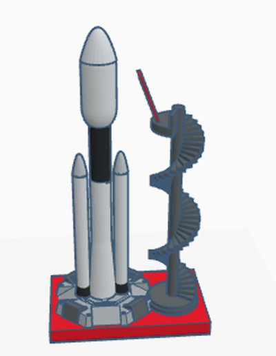 roket 1st tasarım iğne şekli uzay 3d print model - Mito3D