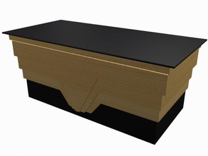 art deco reception desk pinshape table classic authentic 3d print model - Mito3D