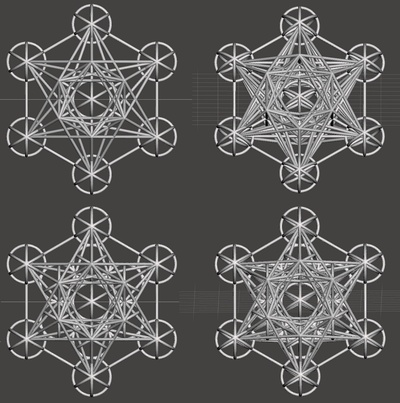 3d metatron sacro geometria forma spillo matematica 3d print model - Mito3D