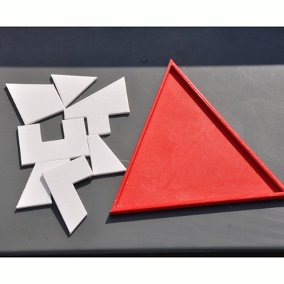 triangolo tangram puzzle forma spillo 3d print model - Mito3D