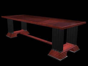 art deco tavolo sala riunioni pinshape tabella classico consiglio 3d print model - Mito3D