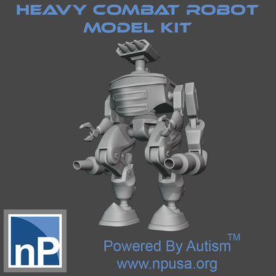 pesado combate robot equipo forma alfiler 40k 3d print model - Mito3D