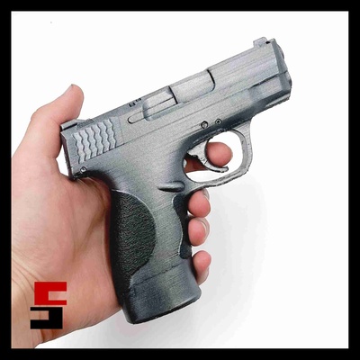 pistola sw mp escudo ferreiro wesson m p suporte arma fogo alfinete 3d print model - Mito3D