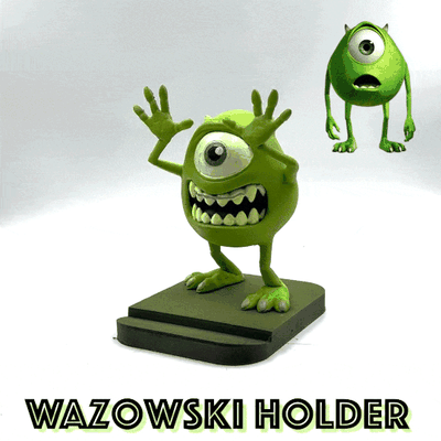 mike wazowski téléphone titulaire soutien tablette bureau accessoire forme d'épingle 3d print model - Mito3D