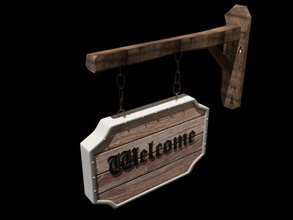 medieval street sign pinshape vintage classic street-sign 3d print model - Mito3D