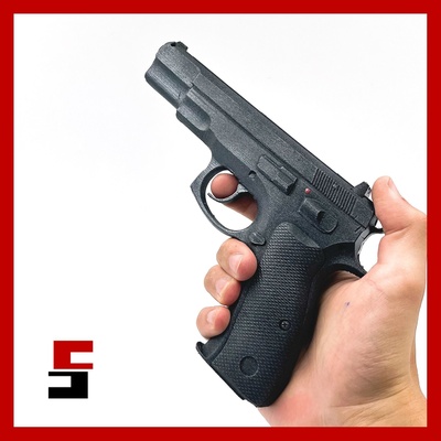 pistola cz 75 suporte prática treinamento semi automatic alfinete 3d print model - Mito3D