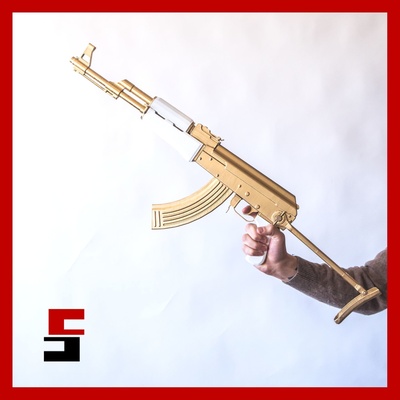 akm kalashnikov arma alfinete 3d print model - Mito3D