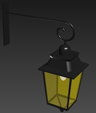 medieval street lamp pinshape authentic 3d print model - Mito3D