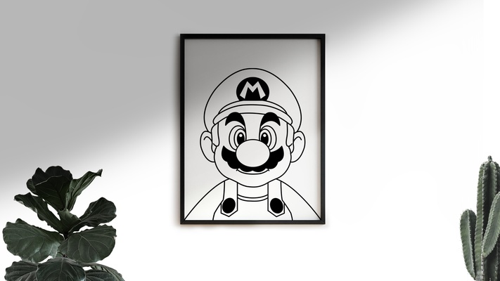 súper mario pared forma alfiler 3d print model - Mito3D