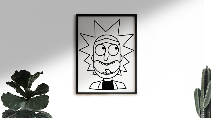 almiar morty pared forma alfiler 3d print model - Mito3D