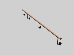 fashioned hand rails pinshape rail handrail 3d print model - Mito3D