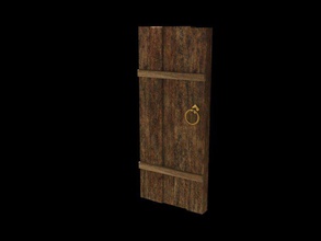 puerta medieval pinshape madera 3d print model - Mito3D