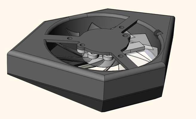 ventilator adapter router rt ac 88u gehäuse 75mm pinshape ac88u 3d print model - Mito3D