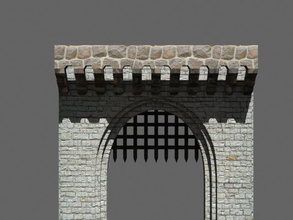 medieval portão pinshape autêntica 3d print model - Mito3D