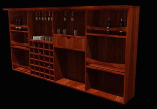 bar pub gabinete pinshape conjunto barra 3d print model - Mito3D