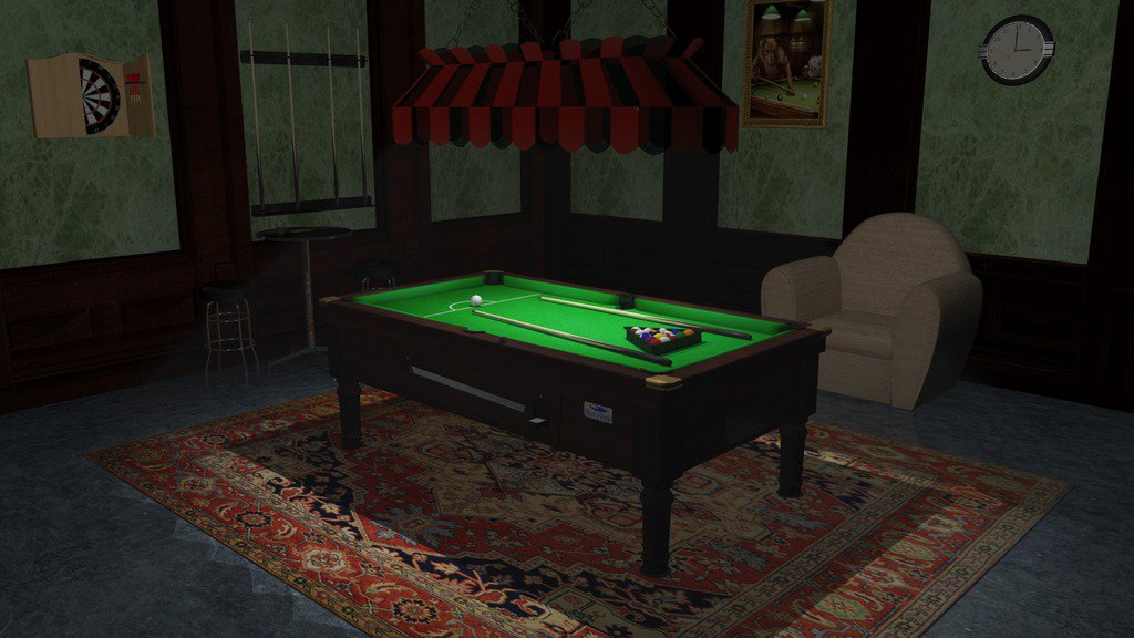 table billard pinshape snooker piscine classique 3D print model - Mito3D