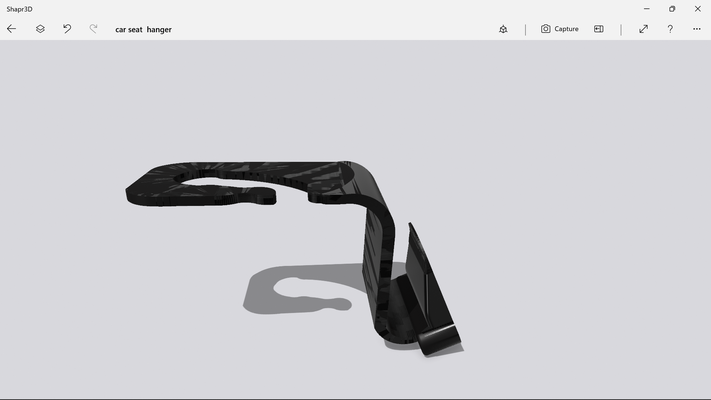 car seat hanger pinshape car- 3d print model - Mito3D