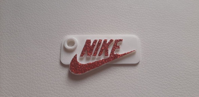 nike logo schlüsselbund pinshape 3d 3d print model - Mito3D