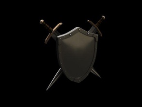 sword & shield set pinshape medieval 3d print model - Mito3D