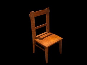 medieval restaurant chair pinshape wooden seat 3d print model - Mito3D