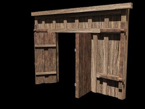 mittelalterliche Eingang pinshape Türen 3d print model - Mito3D
