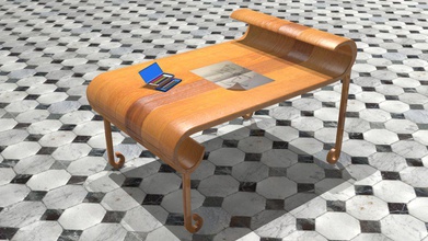 lujo elegante mesa pinshape único tabla desplazamiento posh 3d print model - Mito3D