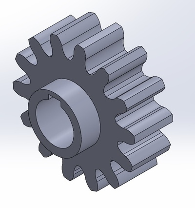 engranaje m10 z14 forma alfiler machine part 3d print model - Mito3D