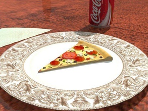 schön lecker slice pizza gedacht Kunststoff Modell pinshape Tomate Scheibe Italienisch Käse 3d print model - Mito3D